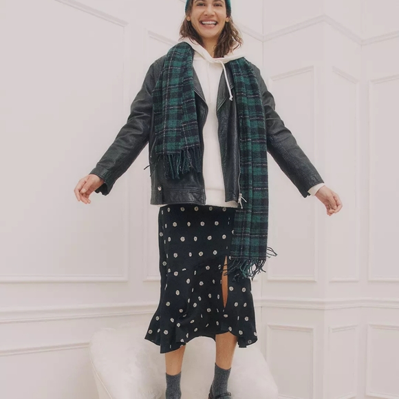 Madewell (Re)sourced Fleece Bubble-Sleeve Hoodie Sweatshirt - Picture 2 of 9